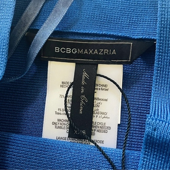 BCBGMaxAzria Skirt Bodycon Stretch Size XXS Royal blue NWT - Picture 3 of 5